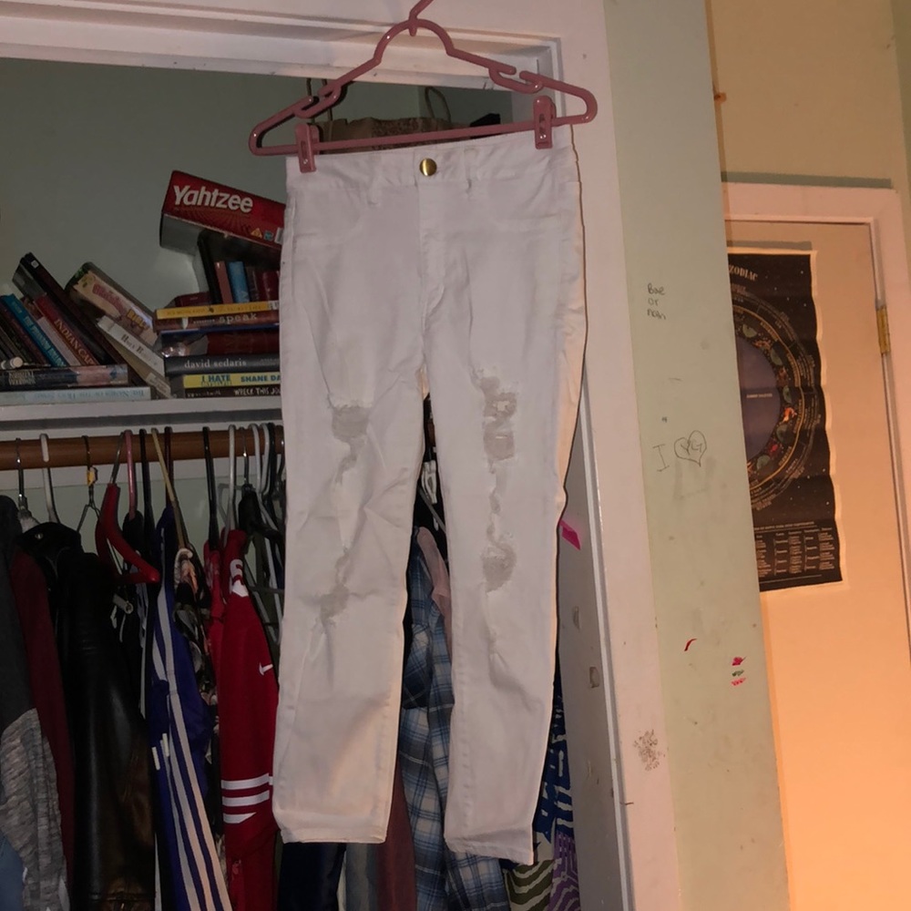 Ripped white pants
